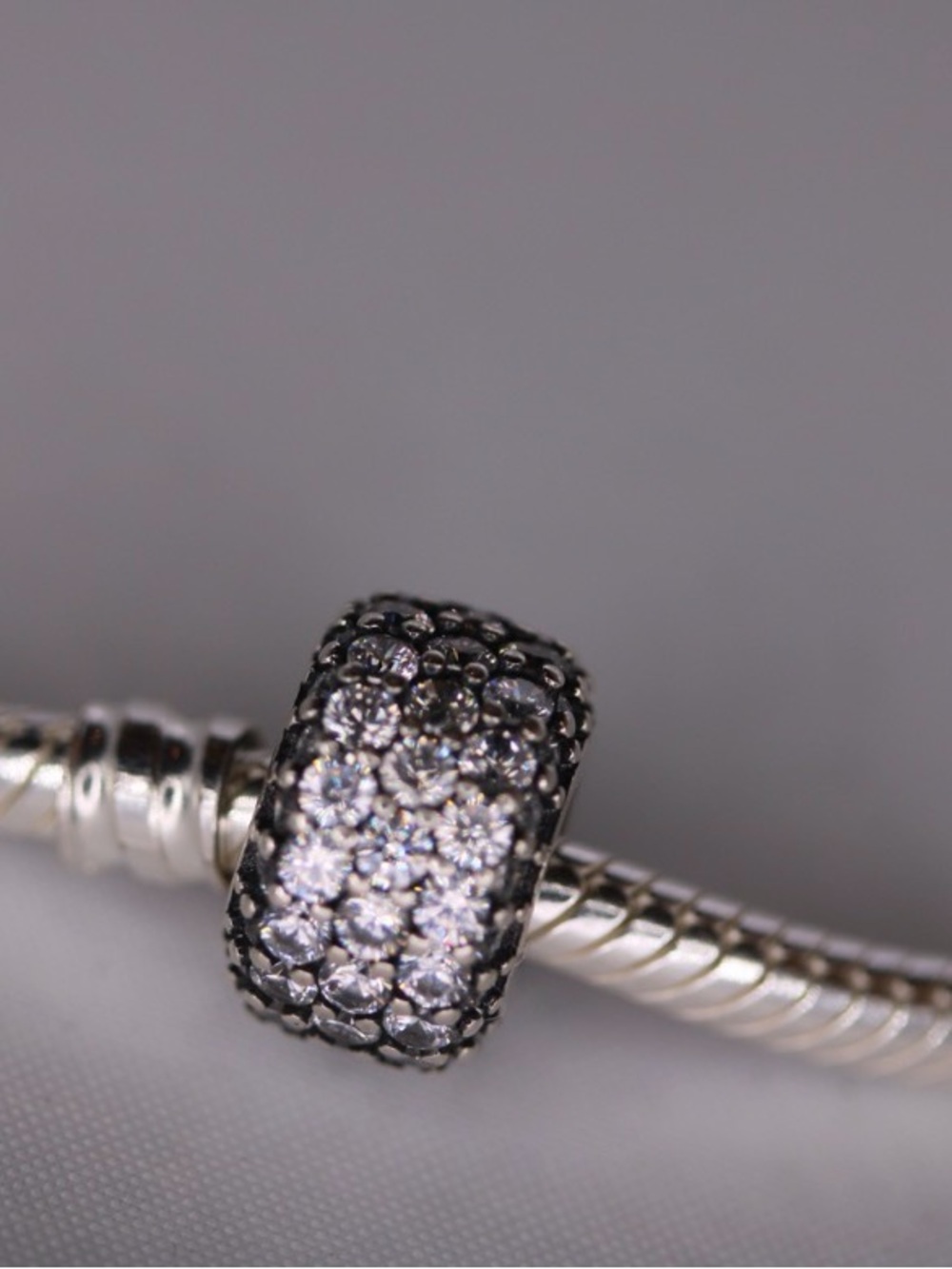 Pandora Sparkling Pavé Clear CZ Sterling Silver Charm S925 ALE